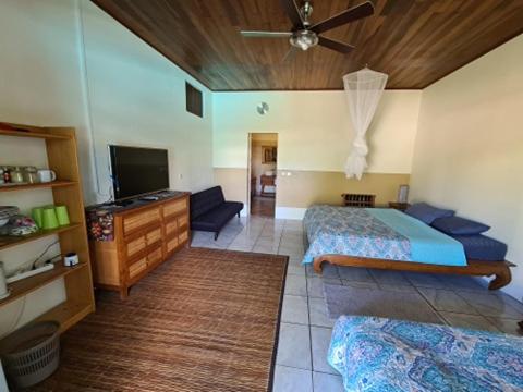 Postel nebo postele na pokoji v ubytování TEA TAHITI Holidays