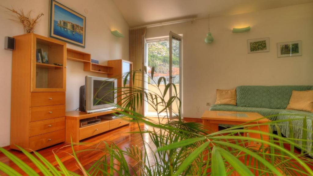 Televízia a/alebo spoločenská miestnosť v ubytovaní Apartment Villa Molina