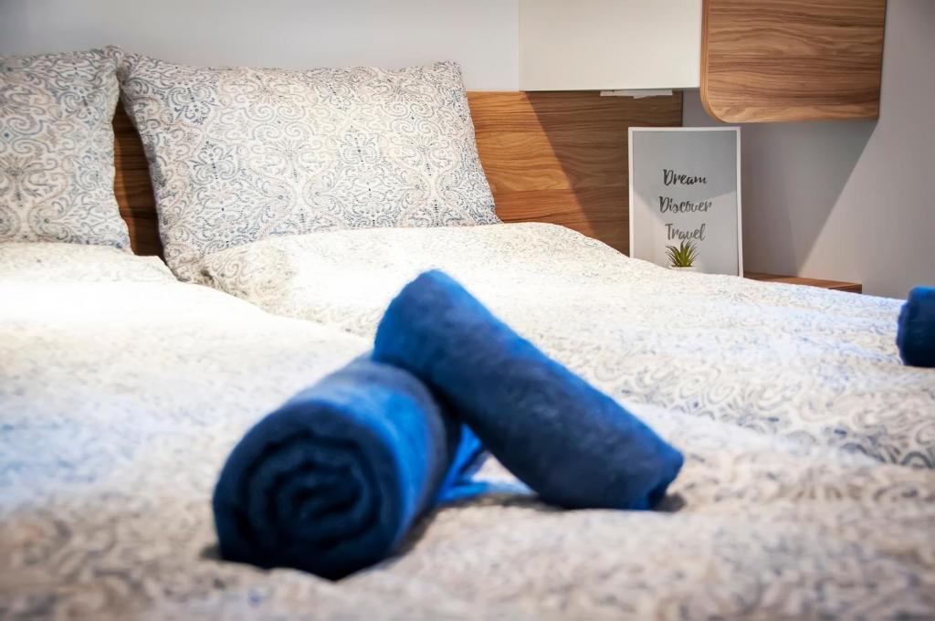 Posteľ alebo postele v izbe v ubytovaní FantaSea Mobile Home Porton Biondi