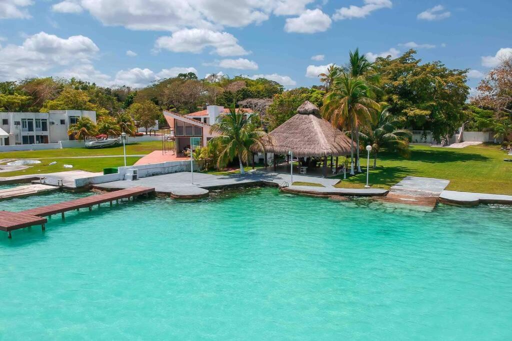 The swimming pool at or close to Casa Pucté Bacalar