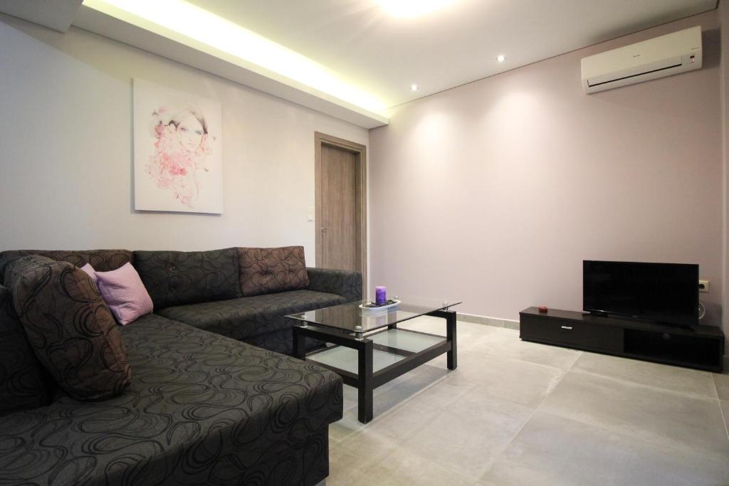 Posezení v ubytování Deluxe Apartments Andreas
