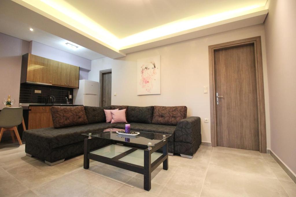 Posezení v ubytování Deluxe Apartments Andreas