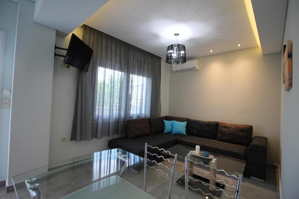 Posezení v ubytování Deluxe Apartments Andreas