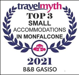 Certifikát, hodnocení, plakát nebo jiný dokument vystavený v ubytování B&B Gasiso
