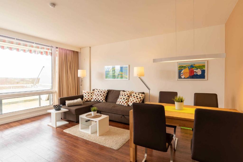 Χώρος καθιστικού στο Ferienwohnung Seestern