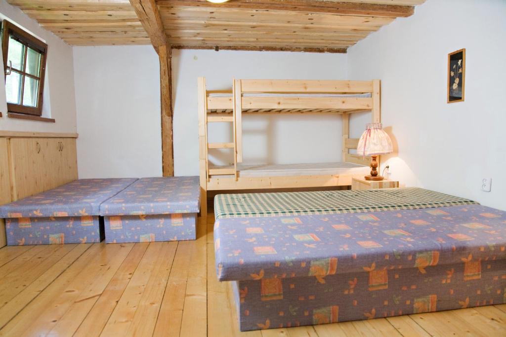 Postel nebo postele na pokoji v ubytování Chata Donovaly