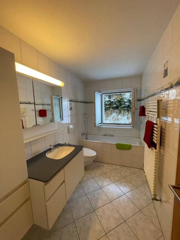 Koupelna v ubytování Haus St.Martin