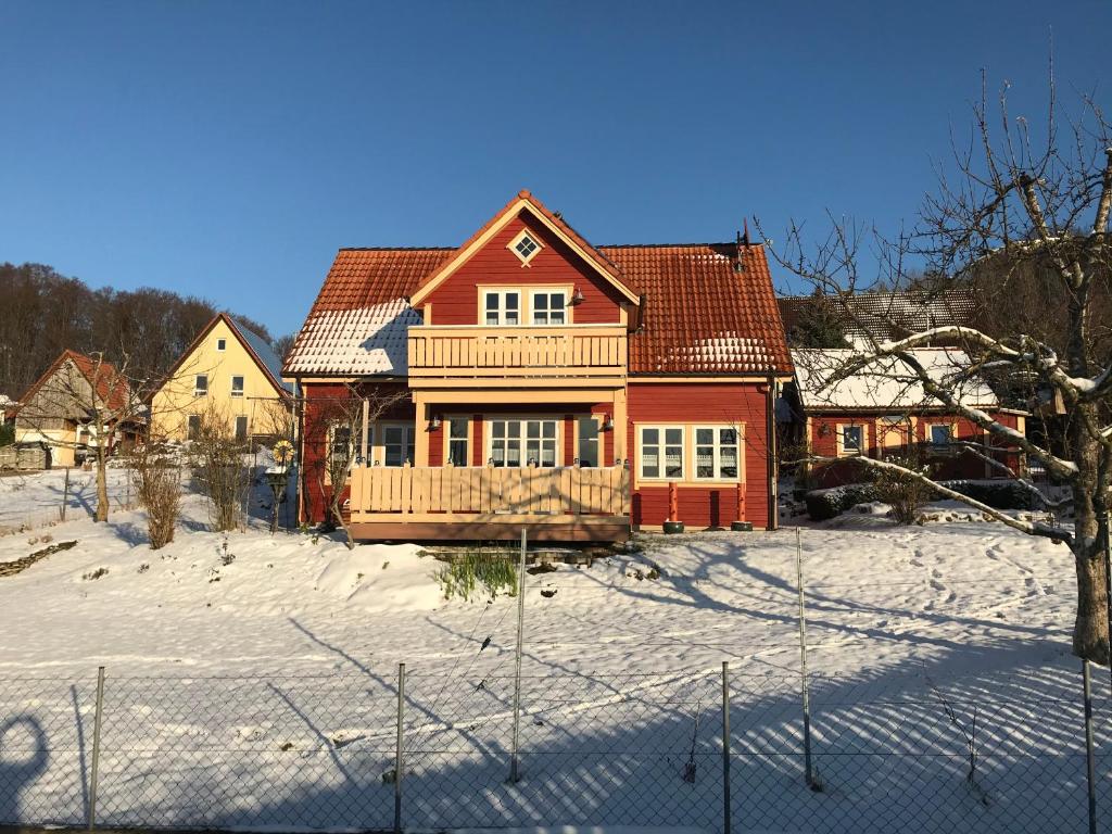 Holzferienhaus v zimě