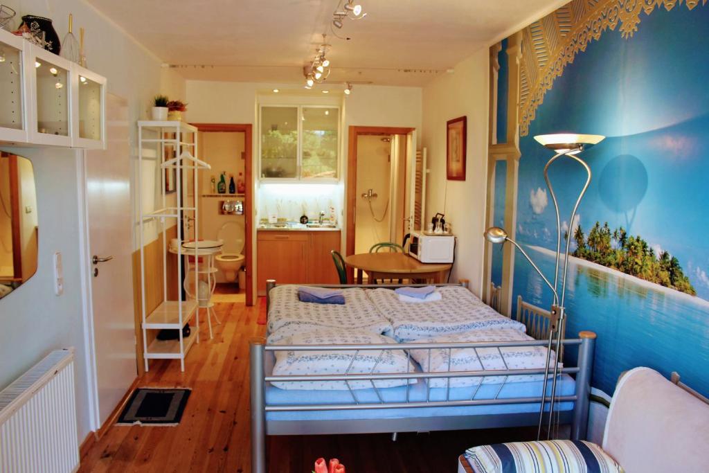 Postel nebo postele na pokoji v ubytování Apartmá Za kopcem