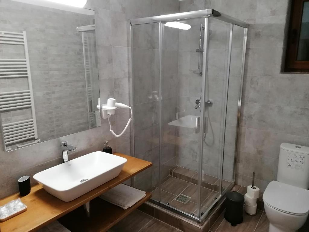 Koupelna v ubytování Vila Cedra