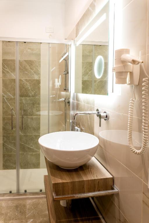 Koupelna v ubytování Hotel Victoria