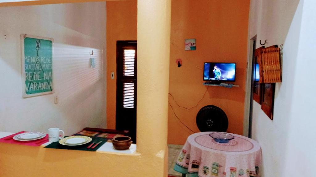 TV a/nebo společenská místnost v ubytování Villamar temporada -praia do futuro
