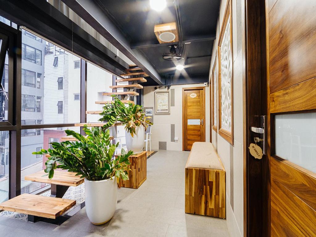 Posezení v ubytování Ha Noi Re Hostel