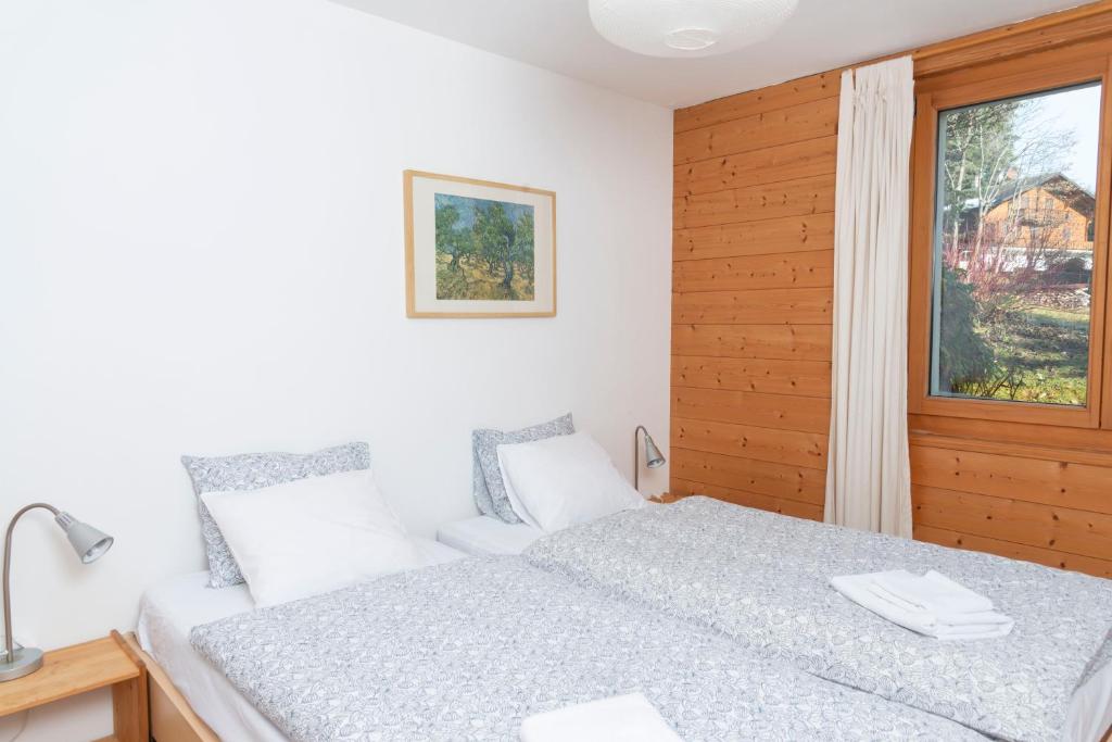 Postel nebo postele na pokoji v ubytování Chalet Lyngen