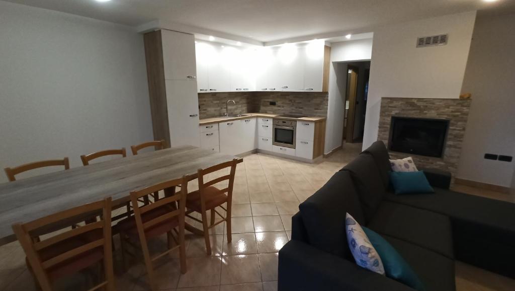 Kuchyň nebo kuchyňský kout v ubytování Apartma Apollonio