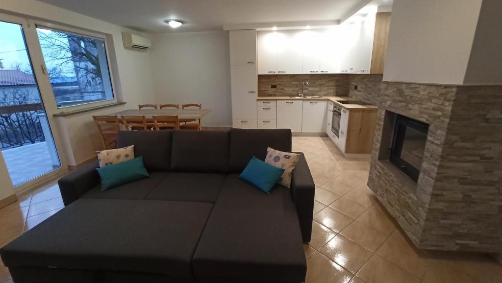Kuchyň nebo kuchyňský kout v ubytování Apartma Apollonio