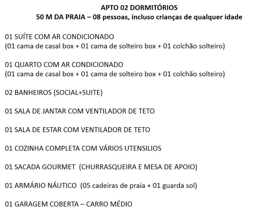  Excelente apto de 02 dorm - 50m do mar