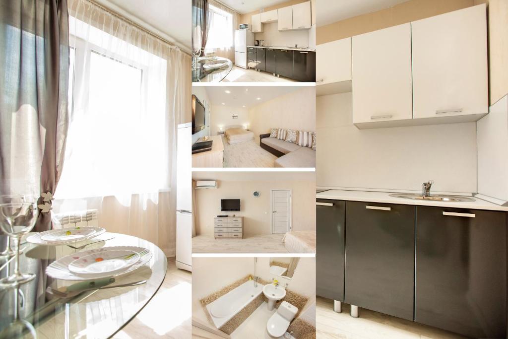 トリヤッチにあるHot Cappuccino Apartment SUTKI LIFEの白い棚付きキッチン写真集