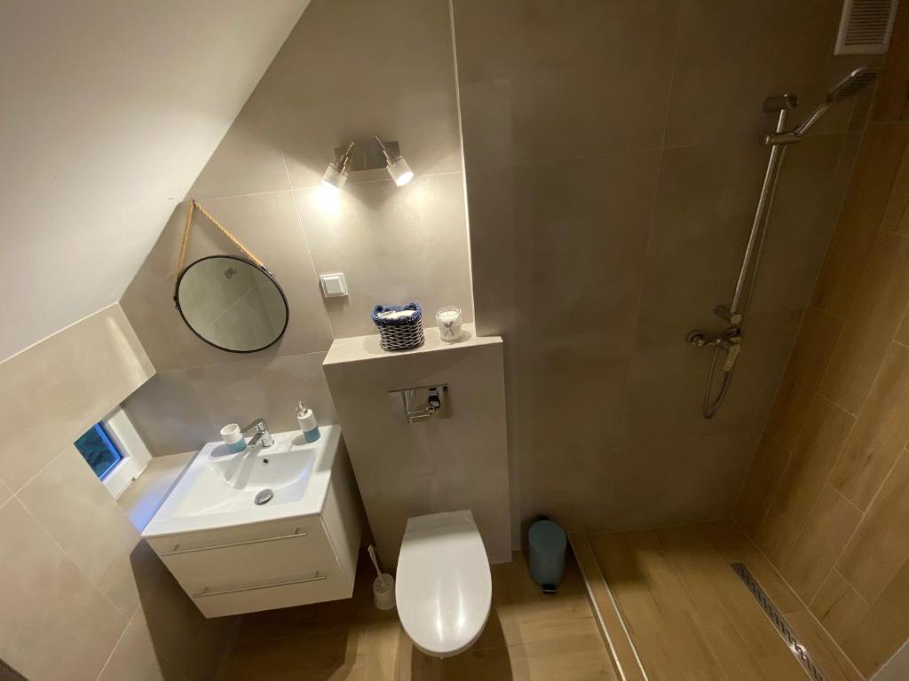 Kúpeľňa v ubytovaní Pod Żaglami