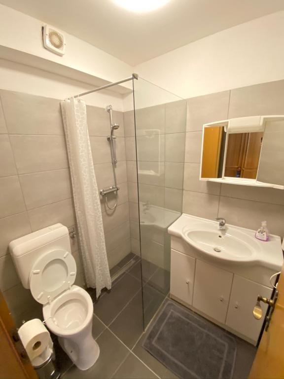 Koupelna v ubytování Pension Günther