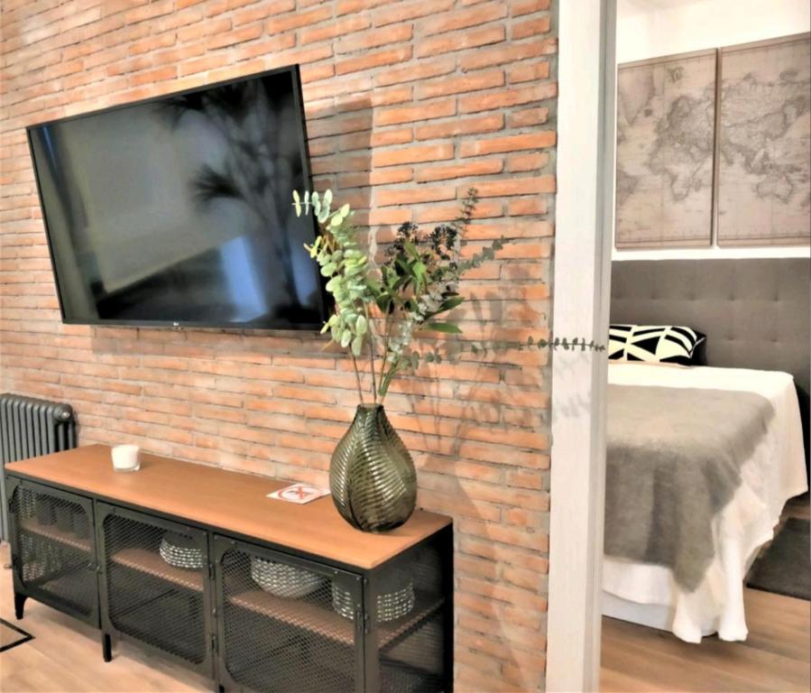 TV a/nebo společenská místnost v ubytování Suite Haus Vargas