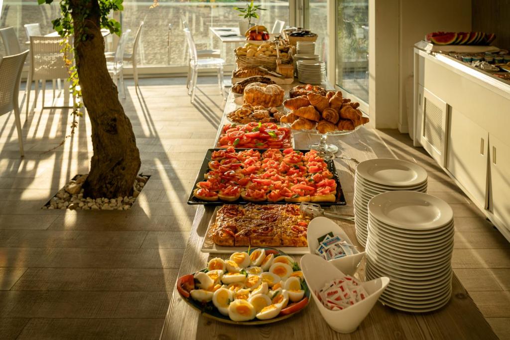 a buffet line with many different types of food at Stellamare in Caorle