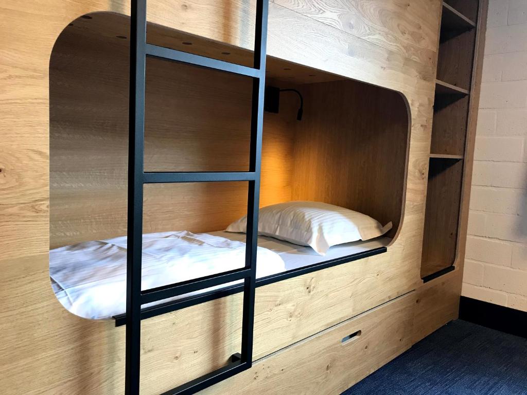 Postel nebo postele na pokoji v ubytování Vakantiedomein Hoge Duin