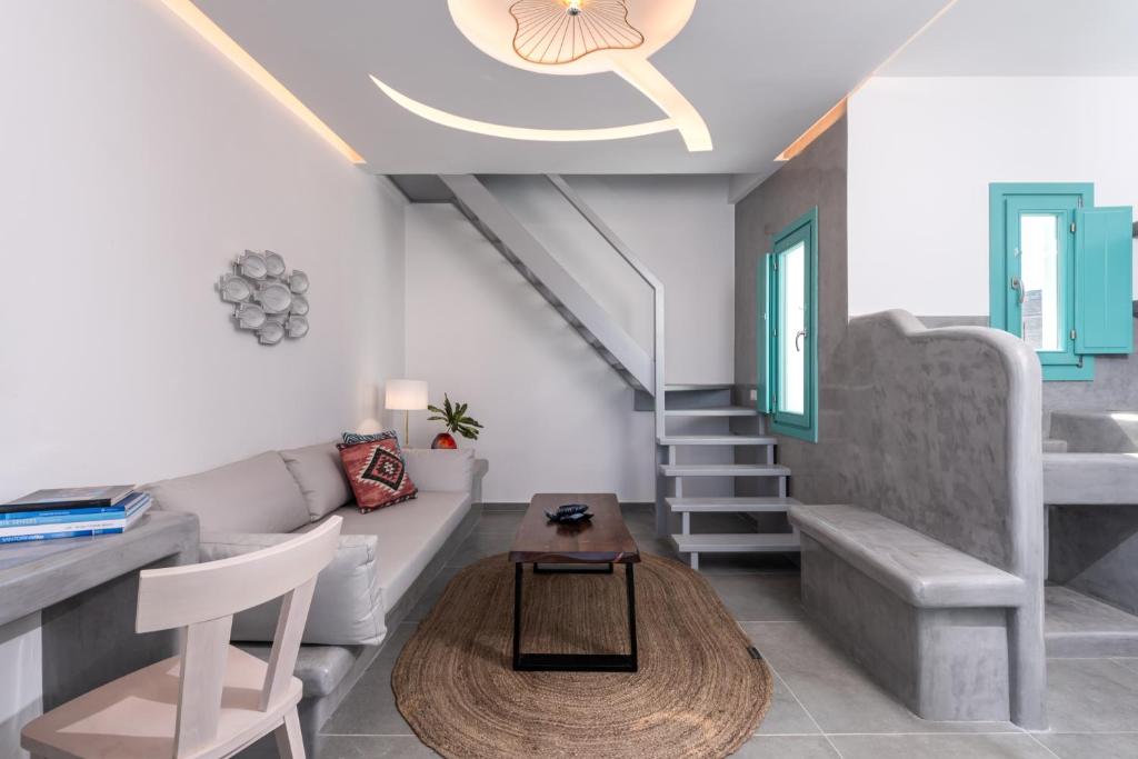 Posezení v ubytování Santa Irina Luxury Sunny Lofts