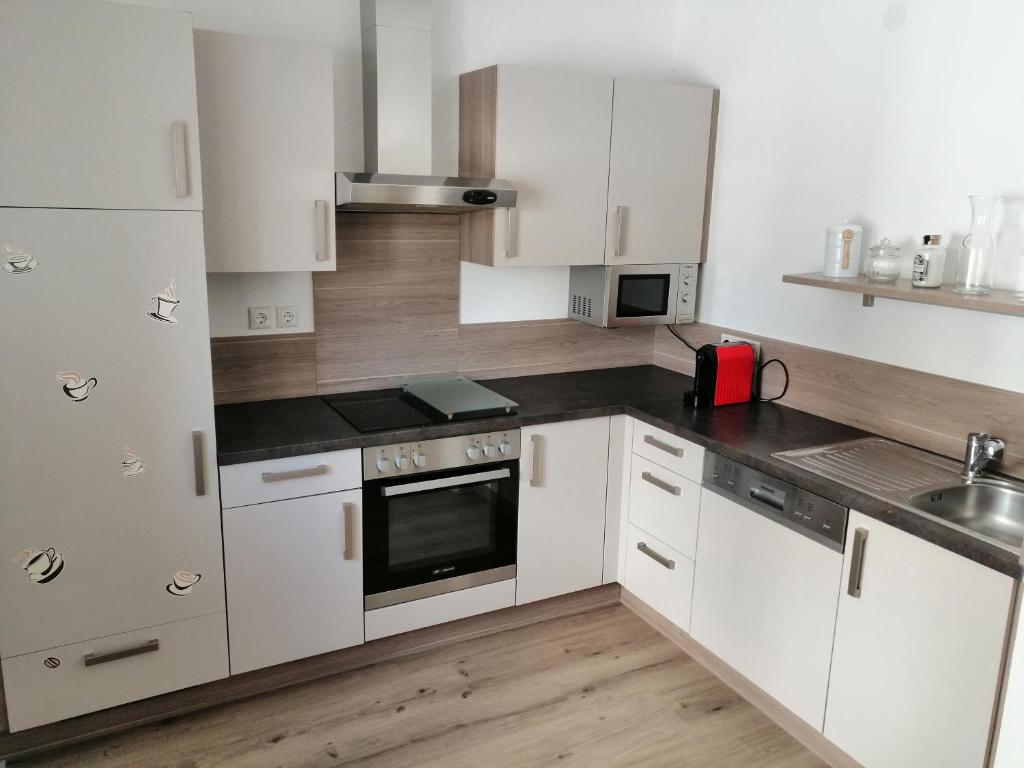 Kuchyň nebo kuchyňský kout v ubytování Appartement Tauernlife