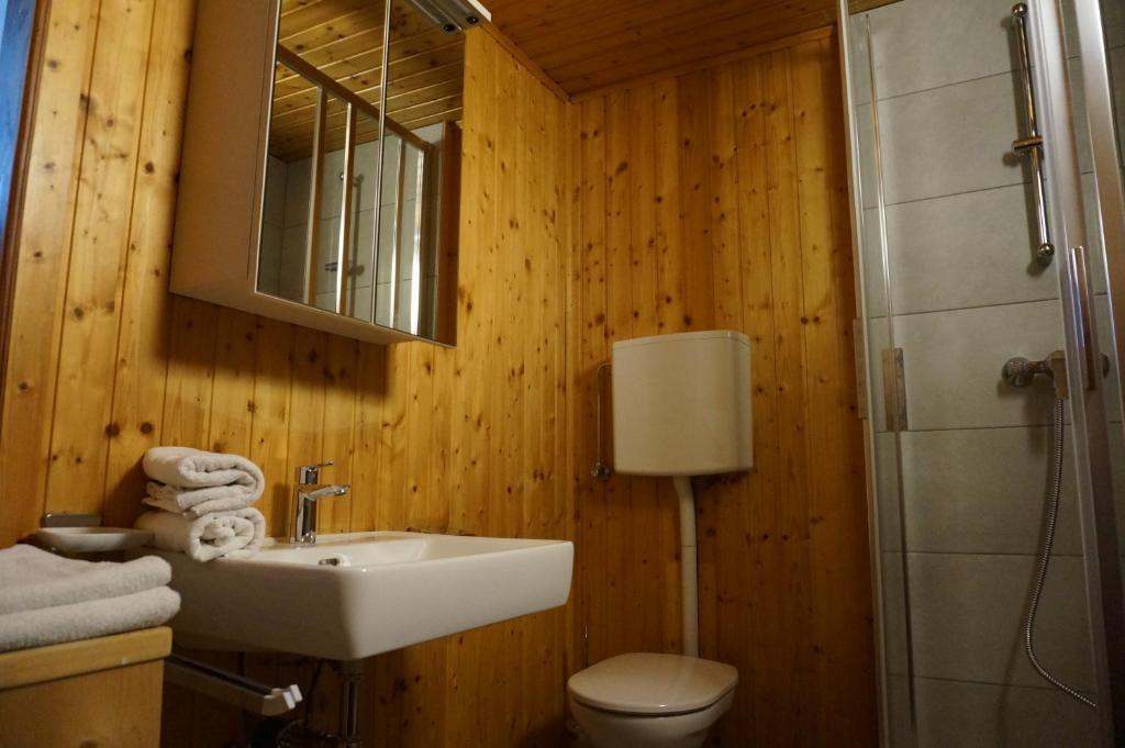 Koupelna v ubytování Ferienparadies Wiesenbauer