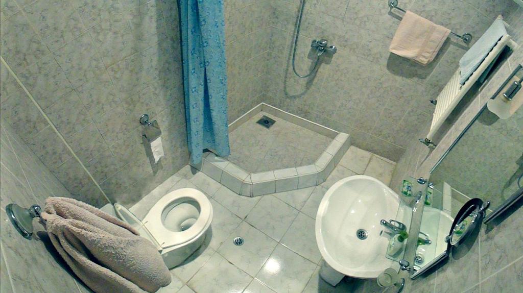 Koupelna v ubytování Hotel Edem