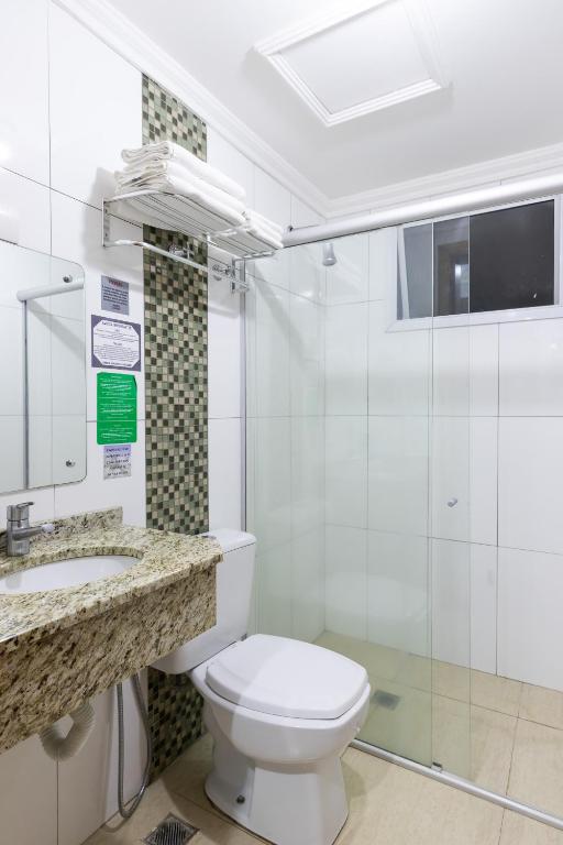 Koupelna v ubytování Hotel Baviera Iguassu