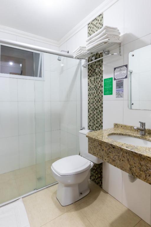 Koupelna v ubytování Hotel Baviera Iguassu
