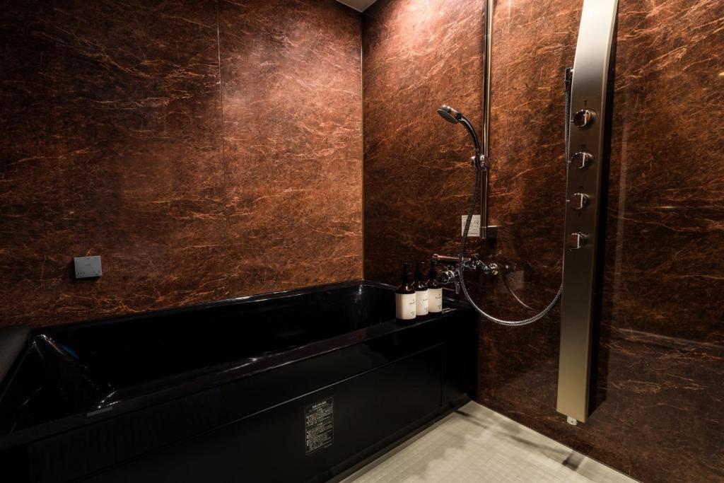 Koupelna v ubytování Randor Hotel Namba Osaka Suites