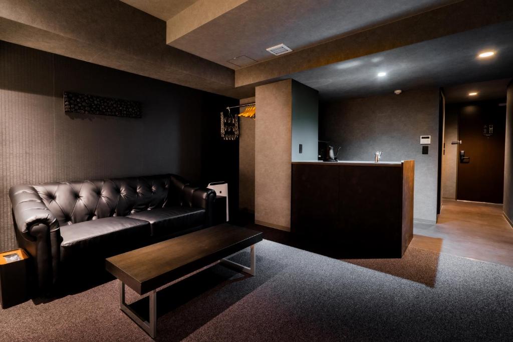 Posezení v ubytování Randor Hotel Namba Osaka Suites