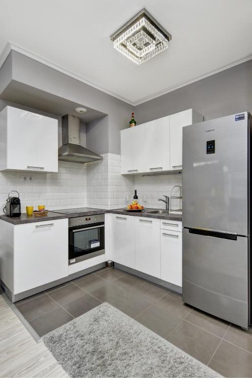 Vision Apartments Budapestにあるキッチンまたは簡易キッチン