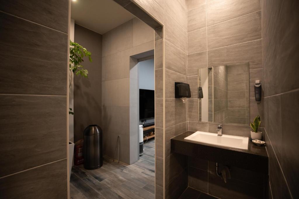 Koupelna v ubytování HUA B&B