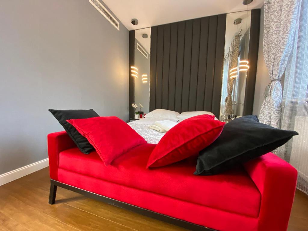 Postel nebo postele na pokoji v ubytování P&J Apartments Lubicz
