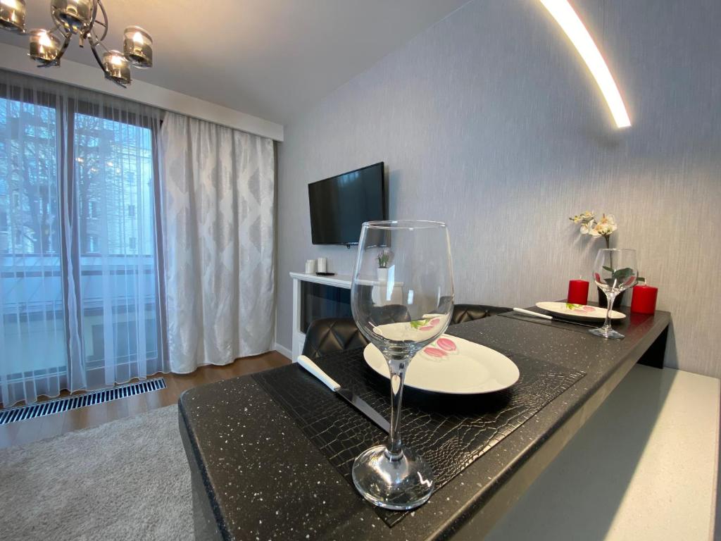 TV a/nebo společenská místnost v ubytování P&J Apartments Lubicz