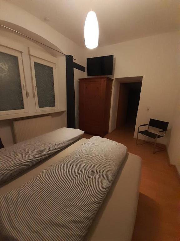 Postel nebo postele na pokoji v ubytování Fe Wo Am Alten Rathaus