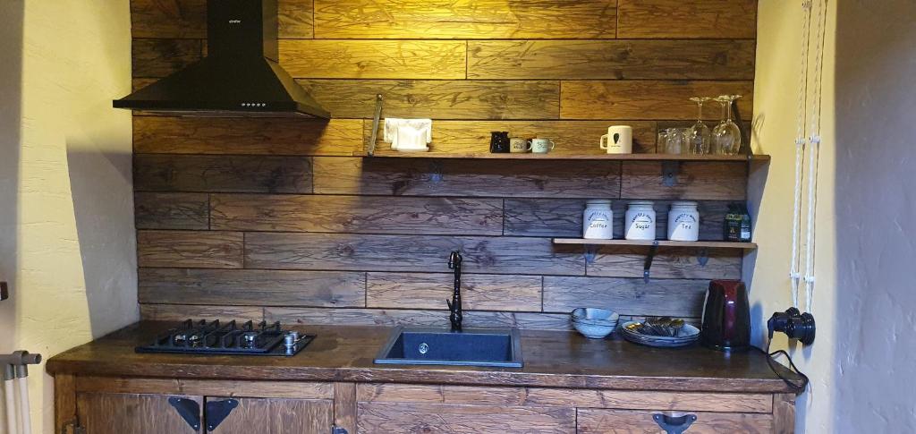 Kuchyň nebo kuchyňský kout v ubytování Elia Loft