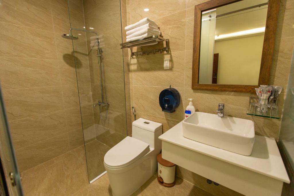 Koupelna v ubytování Lien's Hotel Đà Lạt