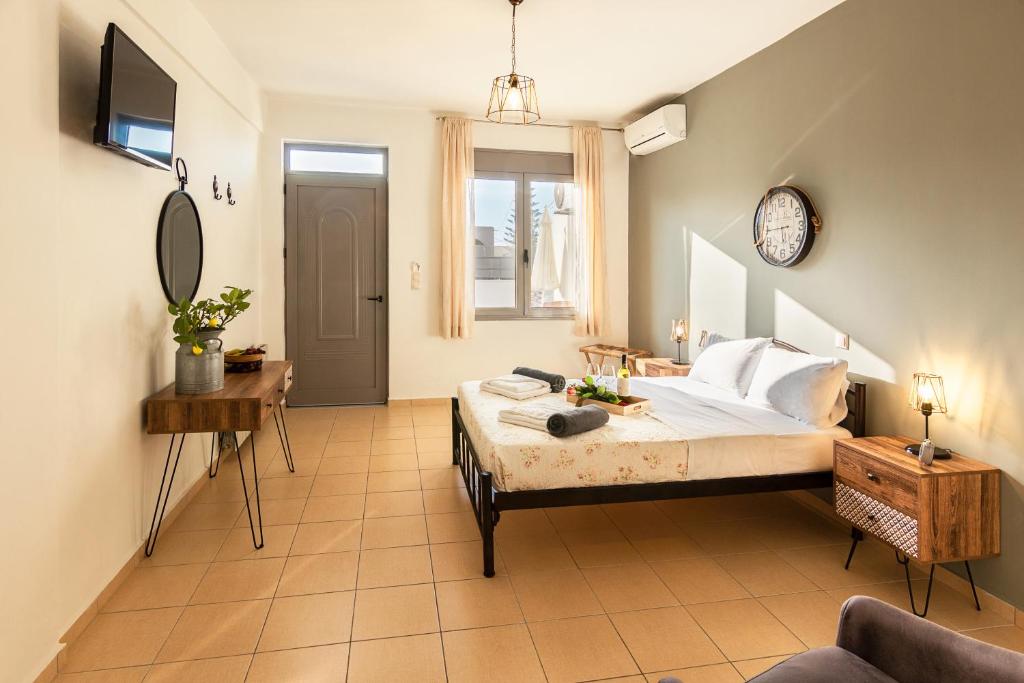 Letto o letti in una camera di Villa Krini