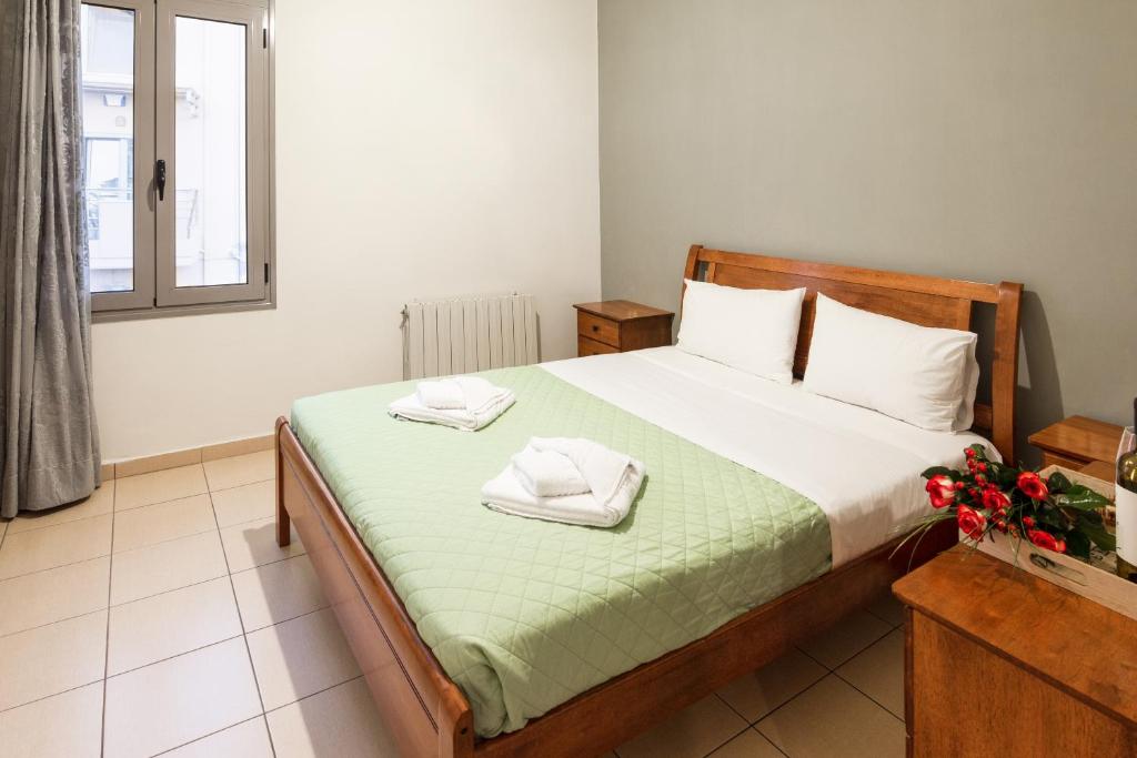 Letto o letti in una camera di Villa Krini