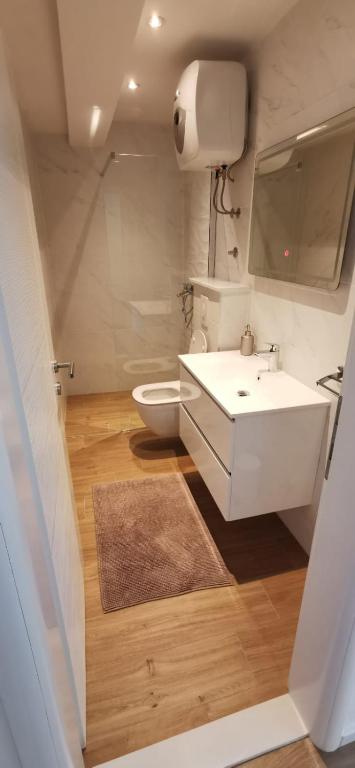 Koupelna v ubytování Apartmani Jolanda