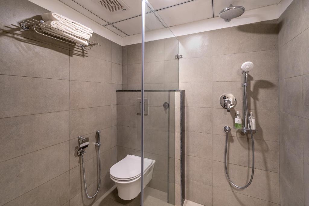 Koupelna v ubytování Loft 24, Mansarovar