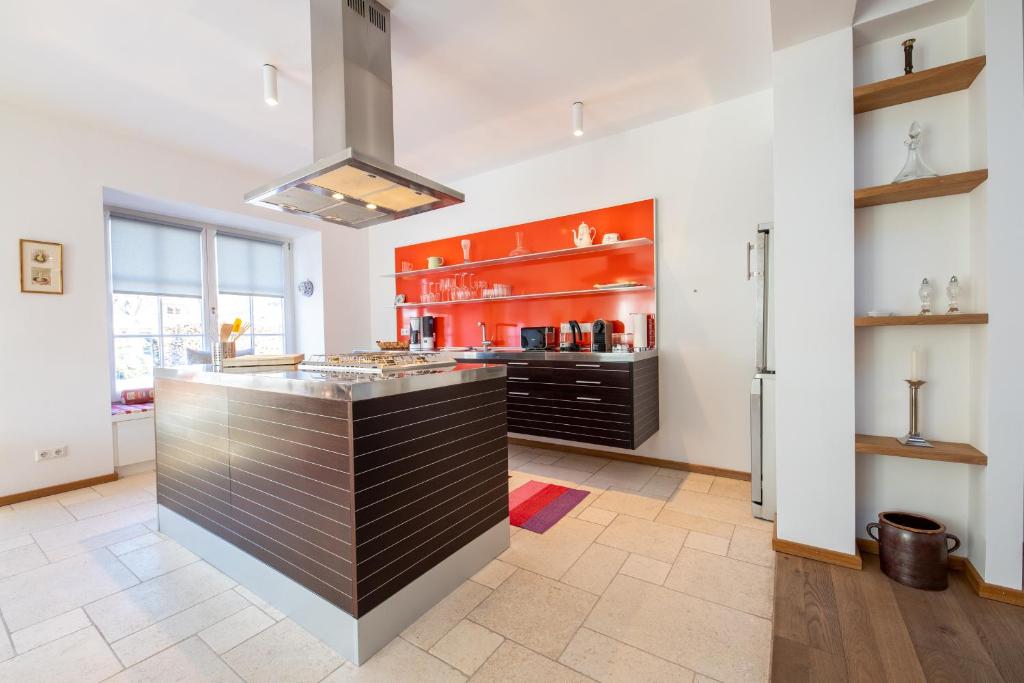 Kuchyň nebo kuchyňský kout v ubytování Alpen Loft