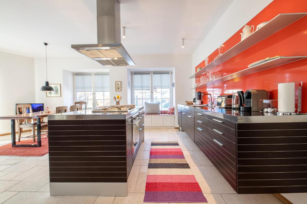 Kuchyň nebo kuchyňský kout v ubytování Alpen Loft