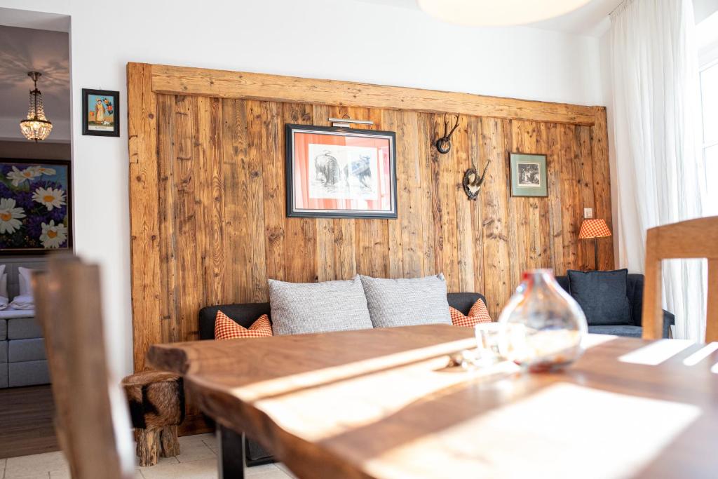 Posezení v ubytování Alpen Loft