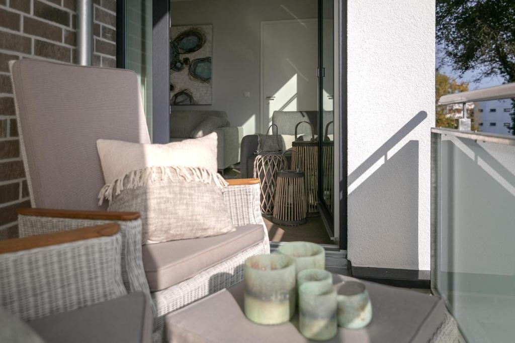 Balkón nebo terasa v ubytování Haffkamp 23 Wohnung 4